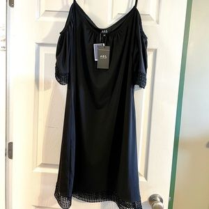NWT Cold Shoulder Dress with lace trim